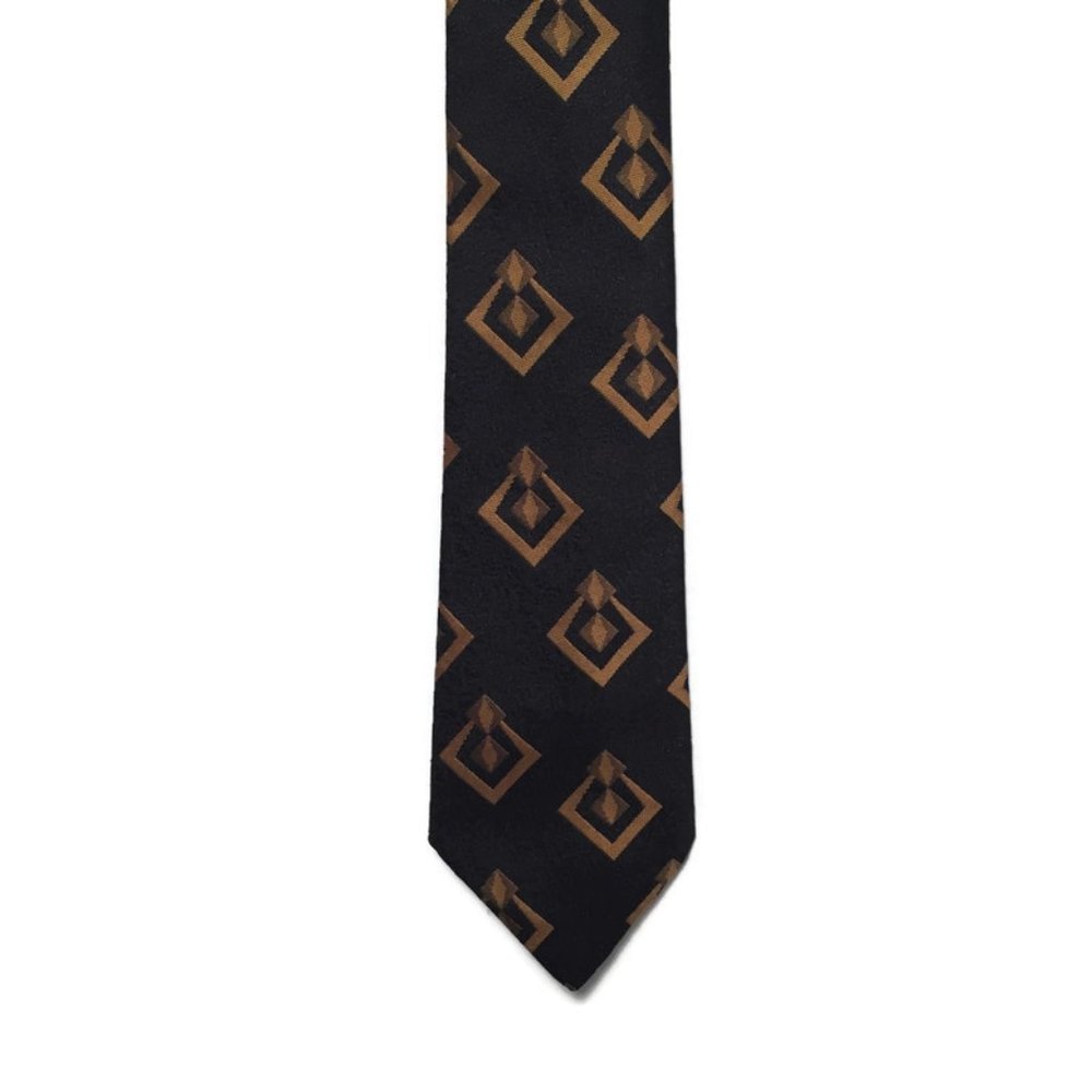 Oak Tree Diamond Pattern Neck Tie